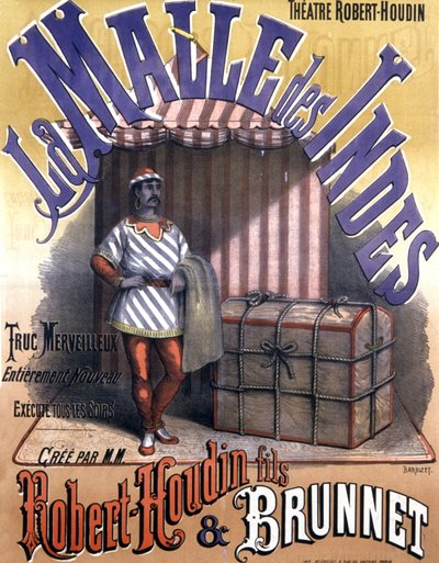 Spettacolo di magia di Robert Houdin figlio e Brunnet, fine XIX secolo (poster) da Antoine Barbizet