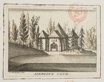 Veduta della Grotta di Merlino, Kew Gardens, illustrazione da 