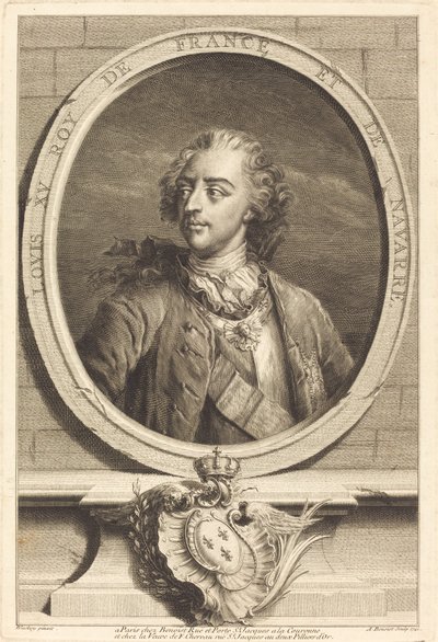 Luigi XV, Re di Francia da Antoine Benoist after Jakob Christoffel Le Blon after Nicholas Blakey