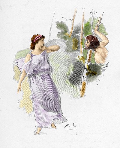 Odissea di Omero: Nausicaa, figlia del re Alcinoo, vede Ulisse nudo e affamato chiedere aiuto da Antoine Calbet