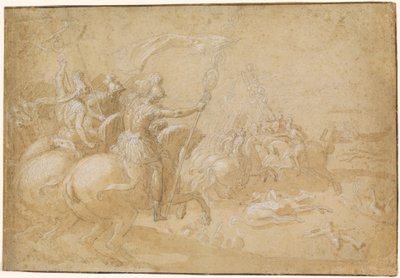 Antichi guerrieri romani in battaglia da Antoine Caron