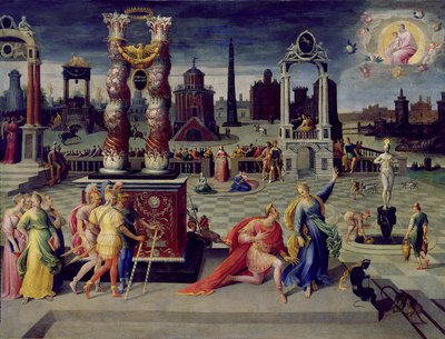 Augusto e la Sibilla Tiburtina da Antoine Caron