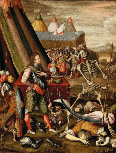Il Dialogo del Principe con la Morte. Allegoria degli orrori della guerra da Antoine Caron
