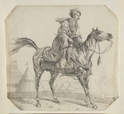 Un Mamelucco che Monta il suo Cavallo da Antoine Charles Horace Vernet