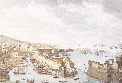 Ingresso dei francesi a Livorno, giugno 1796, incisione di Jean Duplessis-Bertaux (1750-1818), disegno di Carle Vernet (1758-1836), Guerre Rivoluzionarie Francesi, Italia da Antoine Charles Horace Vernet
