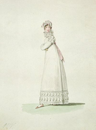 Donna elegante in abito da esterno, illustrazione da 