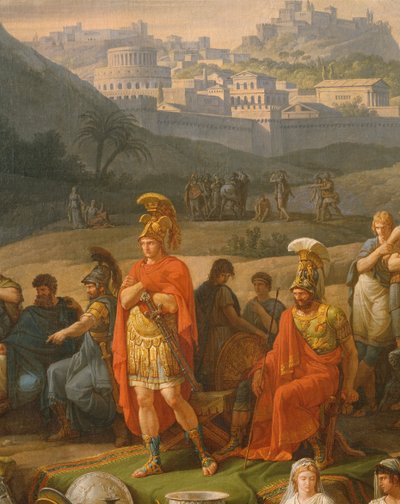 Giochi funebri in onore di Patroclo, dettaglio di eroi greci, c.1790 da Antoine Charles Horace Vernet