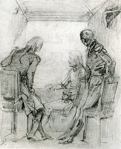 Il generale Bonaparte guarda una commedia alla Comédie Française a Parigi, fine XVIII secolo da Antoine Charles Horace Vernet