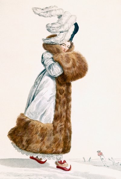Abito da pattinaggio su ghiaccio, inciso da Georges Jacques Gatine (1773-1831), c.1797 da Antoine Charles Horace Vernet