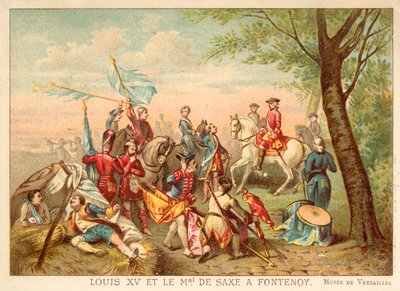 Luigi XV di Francia e il maresciallo de Saxe alla battaglia di Fontenoy, 1745 da Antoine Charles Horace Vernet