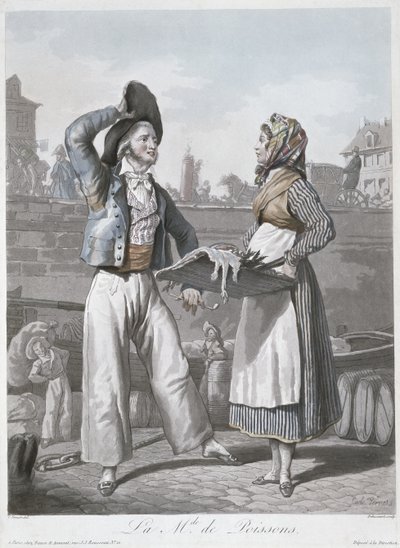 Il venditore di pesce da Antoine Charles Horace Vernet