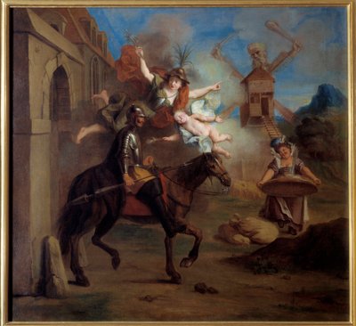 Don Chisciotte, spinto dalla follia, lascia la sua casa per diventare un cavaliere errante. "L