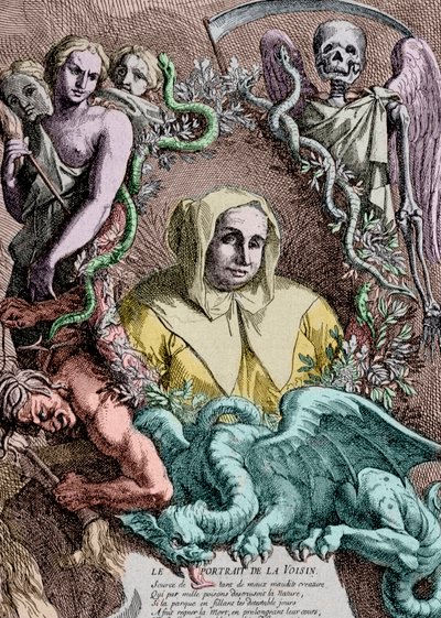 Ritratto di Catherine Deshayes, di A. Coypel (incisione) da Antoine Coypel