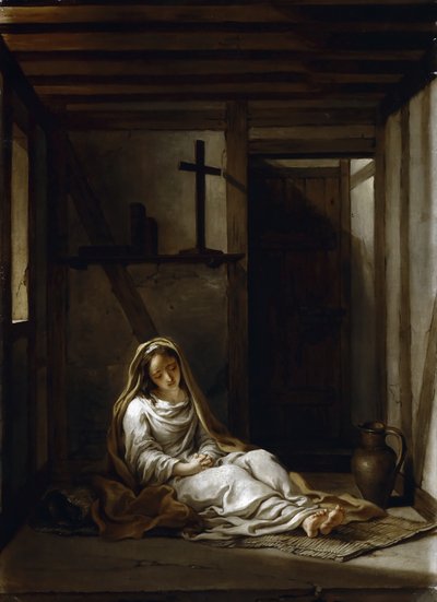Santa Taide nella sua cella da Antoine Coypel