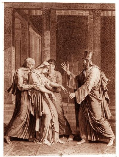 Ester Davanti ad Assuero, illustrazione da 
