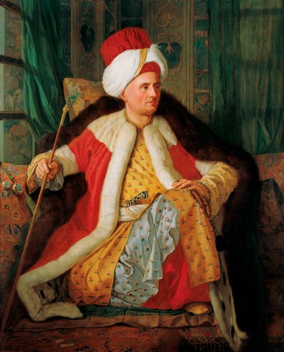 Ritratto di Charles Gravier de Vergennes (1719-1787) diplomatico in abito turco da Antoine Favray