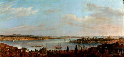 Vista panoramica di Istanbul, Turchia da Antoine Favray