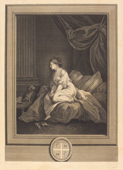 Se mi fosse altrettanto fedele da Antoine Francois Dennel after Jean Honoré Fragonard