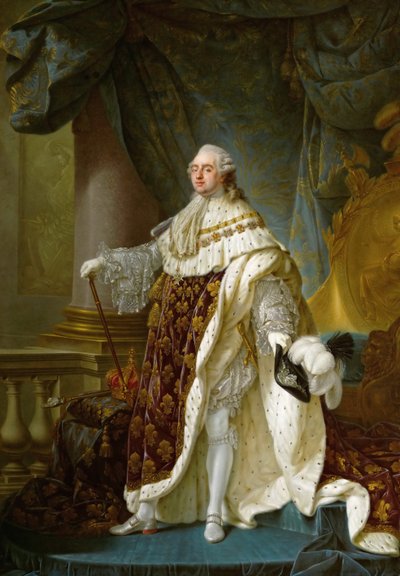 Ritratto del re Luigi XVI 1754-1793 nei suoi abiti di incoronazione, 1779 da Antoine François Callet