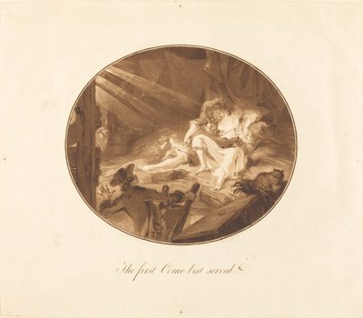 Chi primo arriva meglio alloggia da Antoine François Sergent after Augustin de Saint Aubin