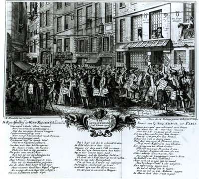 Rue Quinquempoix nel 1720 da Antoine Humblot