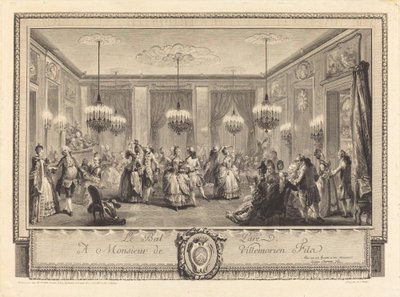 Il Ballo Mascherato da Antoine Jean Duclos after Augustin de Saint Aubin