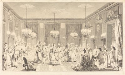 Le bal pare da Antoine Jean Duclos after Augustin de Saint Aubin
