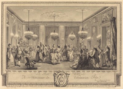 Il ballo in maschera da Antoine Jean Duclos after Augustin de Saint Aubin
