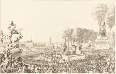 Giornata del 16 ottobre 1793, la morte di Maria Antonietta da Antoine Jean Duclos after Charles Monnet