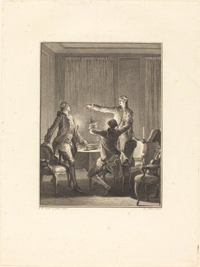 La provocazione da Antoine Jean Duclos after Jean Michel Moreau