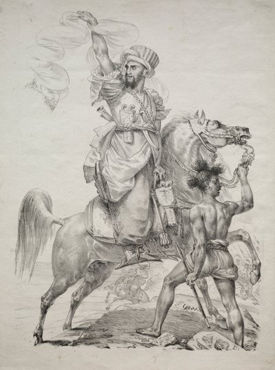 Un Capo Mamelucco a Cavallo che Chiede Aiuto da Antoine Jean Gros