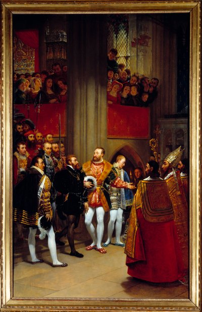 Carlo V ricevuto da Francesco I all
