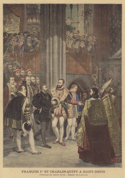 Francesco I e Carlo V a Saint-Denis da Antoine Jean Gros
