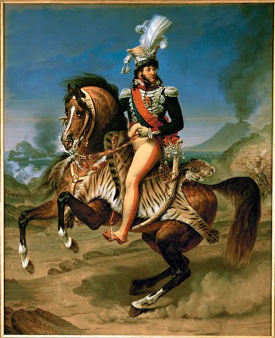 Gioacchino Murat, re di Napoli, maresciallo di Francia, a cavallo ... da Antoine-Jean Gros