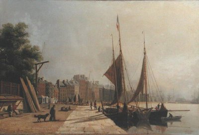 Quayside di prima mattina, Le Havre, c.1853 da Antoine Leon Morel Fatio