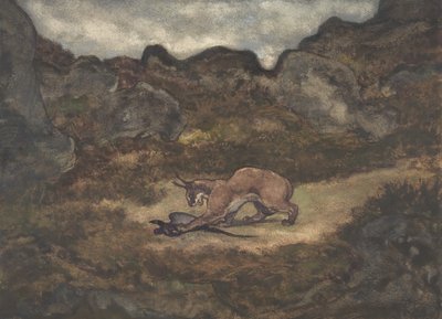 Caracal e fagiano da Antoine Louis Barye