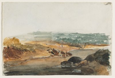 Paesaggio (recto) da Antoine Louis Barye