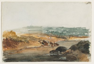 Paesaggio (recto) da Antoine Louis Barye