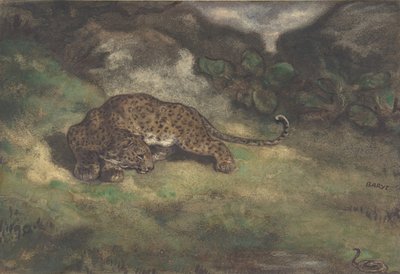 Leopardo e Serpente da Antoine Louis Barye
