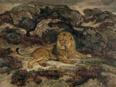 Leone sdraiato da Antoine Louis Barye