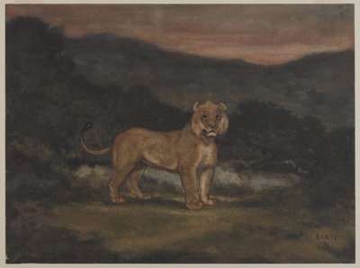 Leonessa in piedi da Antoine Louis Barye