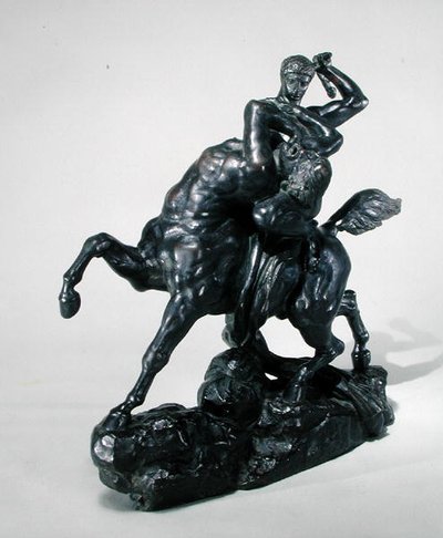 Teseo combatte il centauro Bienor (vista frontale) da Antoine Louis Barye