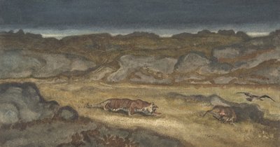 Tigre che caccia la preda da Antoine Louis Barye