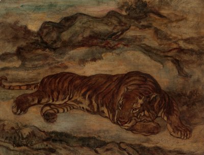 Tigre a riposo da Antoine Louis Barye