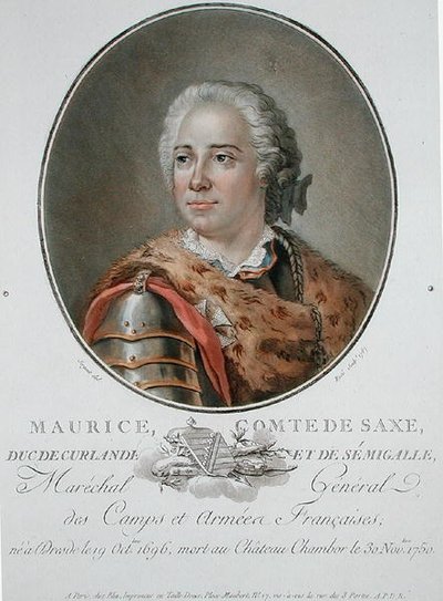 Maurizio (1696-1750) Conte di Sassonia da Antoine Louis Francois (after) Sergent Marceau