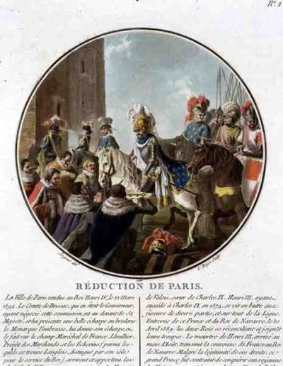 La cattura di Parigi nel 1594 da Antoine Louis Francois (after) Sergent Marceau