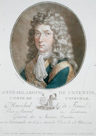 Anne-Hilarion de Cotentin (1642-1701) Conte di Tourville da Antoine Louis Francois Sergent Marceau