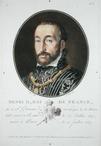 Enrico II (1519-59) Re di Francia da Antoine Louis Francois Sergent Marceau