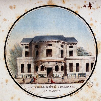 Halle aux calves, boulevard Saint Martin. In vedute pittoresche dei principali edifici di Parigi di Sergeant da Antoine Louis Francois Sergent Marceau