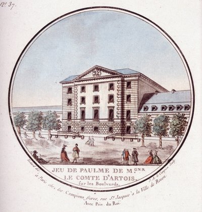 Gioco della palma del conte di Artois sui boulevard. In vedute pittoresche dei principali edifici di Parigi di Sergeant da Antoine Louis Francois Sergent Marceau
